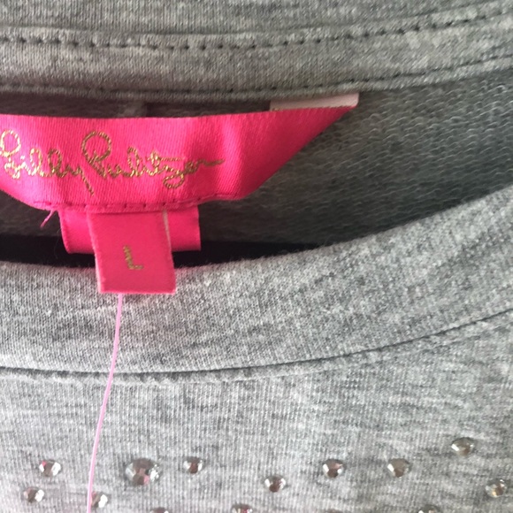 NWT Lilly Pulitzer Jansen Dress “Heathered seaside gray” Size Large - Picture 5 of 7